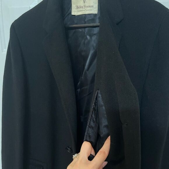 Vintage Men Hickey Freeman Kasara Wool Cashmere Overcoat Coat - Picture 6 of 15